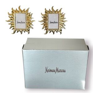 Jay Strongwater Neiman Marcus Mini Sunburst w/ Crystals Photo Frames SET